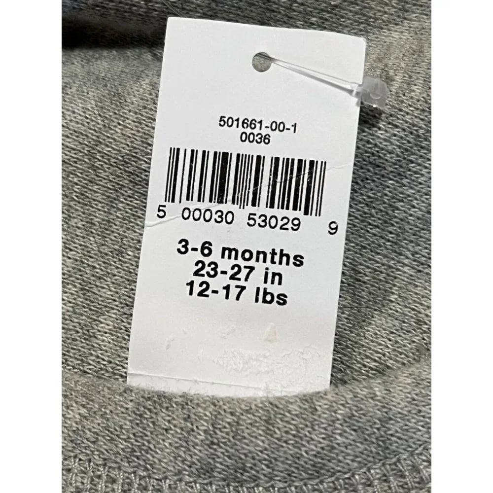 NWT GAP Baby Boy Fleece Romper 3-6M Gray Hood 50th Celebration San Francisco